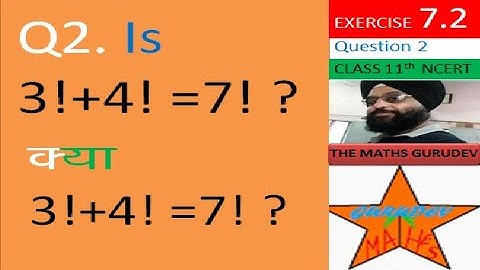 Exercise 7.2,Question 2,Class 11,Permutations and Combinations,NCERT solutions by THE MATHS GURUDEV,