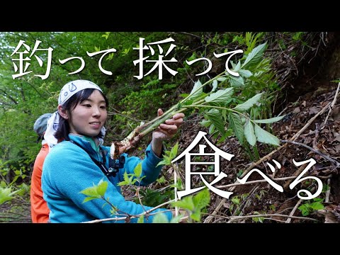 【渓流釣り】山で食材をとって食べる、キャンプの夜