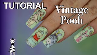EASIEST Way To Outline Nail Art! Vintage Winnie the Pooh Gel Nail Art Tutorial feat. Madam Glam