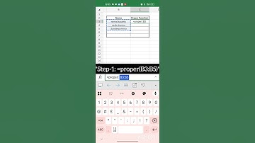 Excel proper Function in Hindi Capitalize First letter in Excel.  #Excel #Tutorial for beginners.