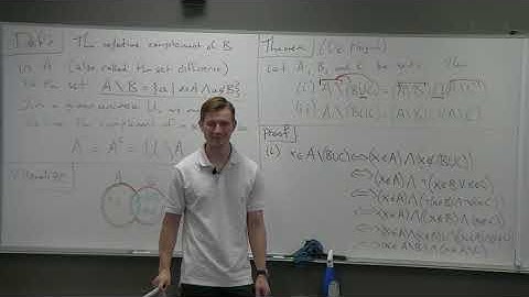 Proof, Set Theory, and Logic - Operations on Sets (Part 3)