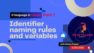 Learn about Identifiers, variables and naming rules || in Telugu