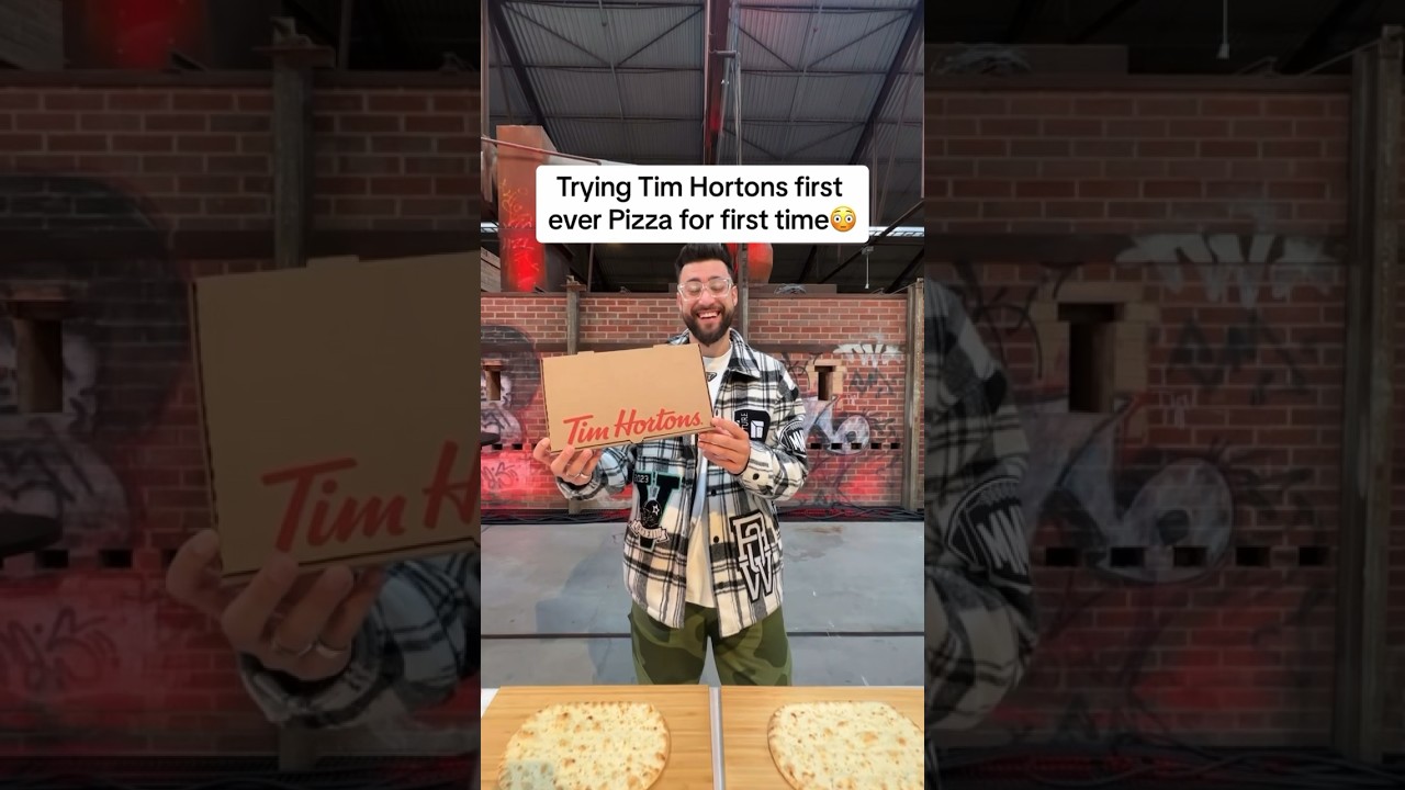 Tim Hortons first ever PIZZA review taste test!!