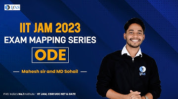 Ordinary Differential Equations | Exam Mapping Series | IIT JAM Mathematics 2023 | IFAS
