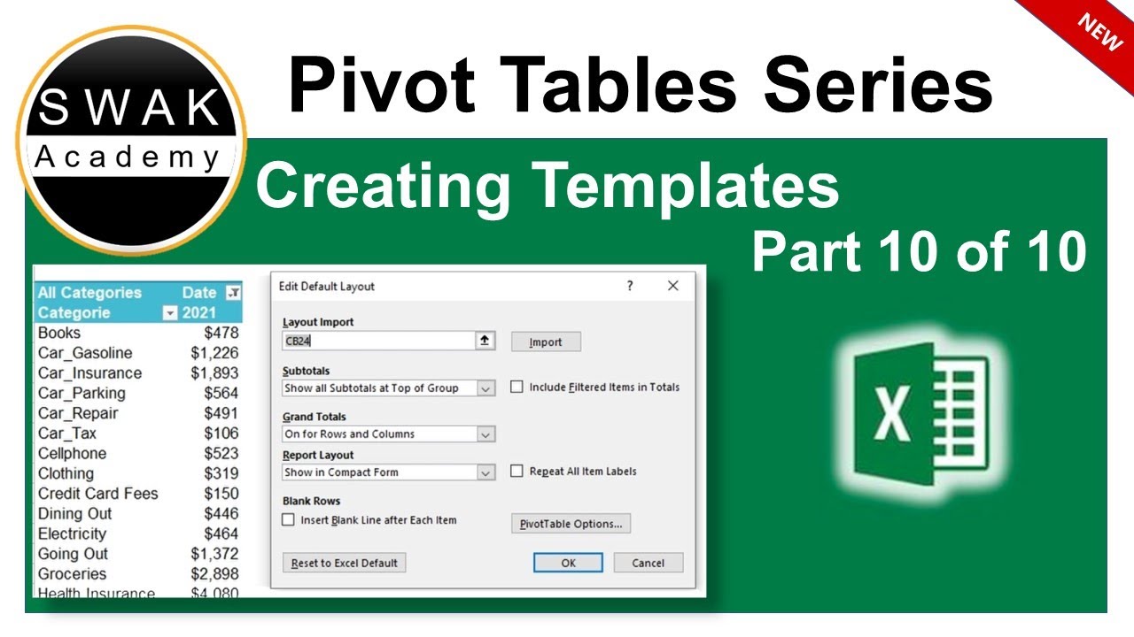 👍PART 10 OF 10 - CREATING TEMPLATES TO REUSE - SAVE YOUR DASHBOARD ...