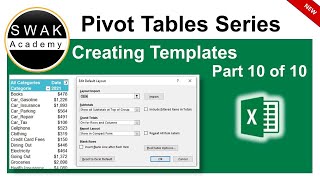 👍PART 10 OF 10 - CREATING TEMPLATES TO REUSE - SAVE YOUR DASHBOARD, PIVOT TABLE, CHARTS AS TEMPLATES