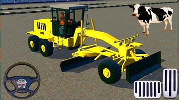 MOTOR GRADER DRIVING MOD - BUS SIMULATOR INDONESIA - ANDROID GAMEPLAY #13 CATERPILLAR GAME MOD
