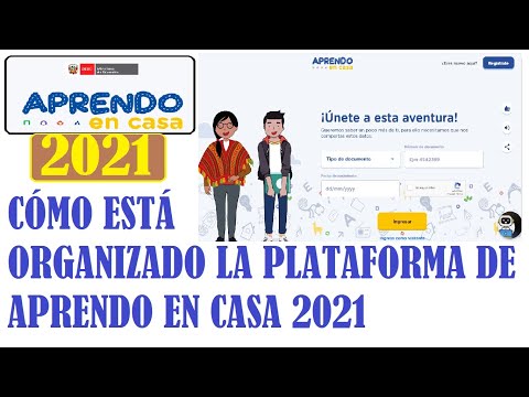 PLATAFORMA APRENDO EN CASA 2021 - CÓMO ESTÁ ORGANIZADO