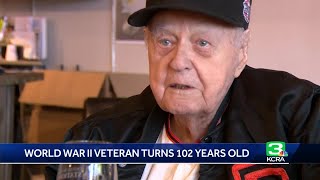 Sacramento WWII veteran celebrates 102 birthday, shares tricks to longevity