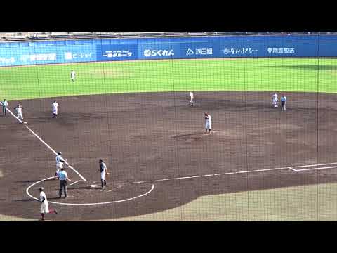 大阪桐蔭2回裏の攻撃、1アウトランナー1塁　vs広陵高校（えひめ国体・高校野球決勝）
