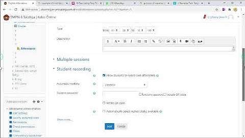 Tutorial Membuat Attendance/Presensi di Moodle (SMP NEGERI 6 SALATIGA)