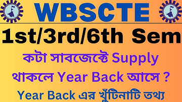 Year Back Rules | Supply Rules | Diploma 1st/3rd/6th Sem | WBSCTE