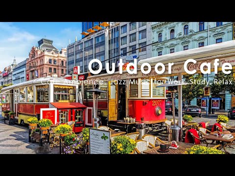 London Outdoor Coffee Shop Ambience - Positive Morning With Jazz Music For Wake Up In London
