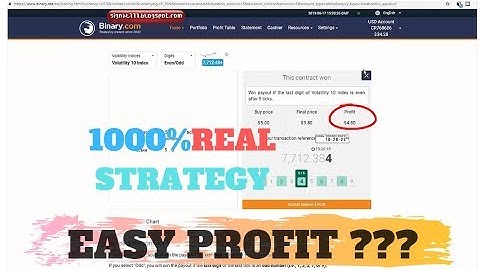 REAL 100% STRATEGY-BINARY.COM STRATEGY EVEN/ODD