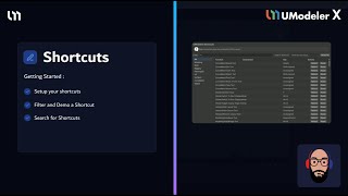 How to use UModeler X Shortcuts