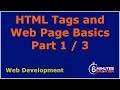 HTML Tags and Web Page Basics - Part 1 / 3