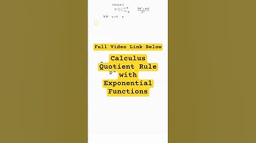 AP Calculus AB | CBSE Class 12 Maths | Calculus Example: Quotient Rule with Exponential Functions
