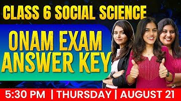 Class 6 Social Onam Exam | Answer Key |  Exam Winner