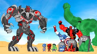 Rescue Team HULK Family & DEADPOOL, CAPTAIN vs BLACK PANTHER ROBOT: Who Is The King Of Super Heroes?
