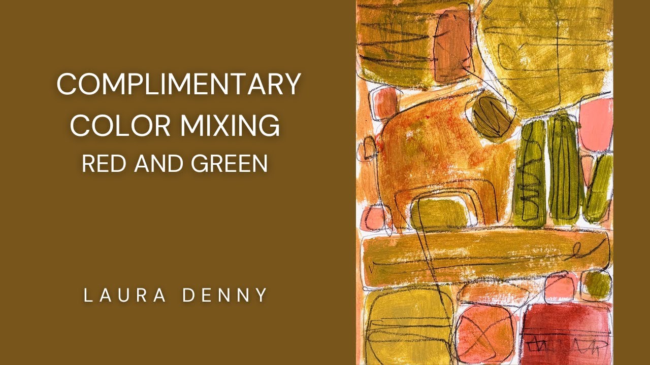Комплементарное смешивание цветов (красный и зеленый)