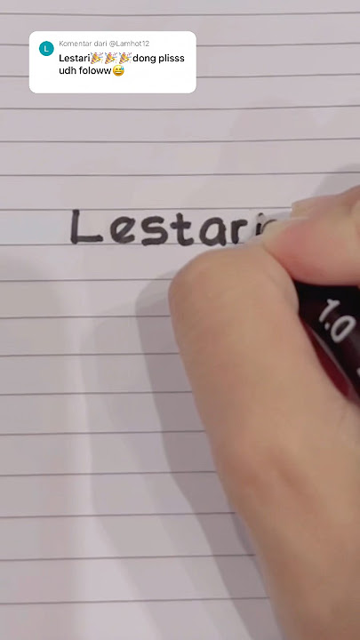 Menulis Nama LESTARI #shorts #menulis #nama #handwriting #handlettering #caligraphy #trending
