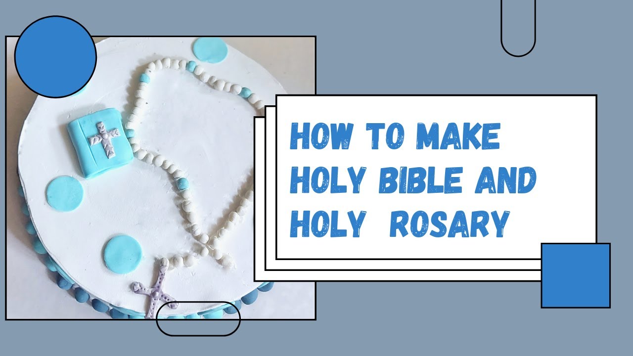 How to make Holy Bible and Holy Rosary in Fondant