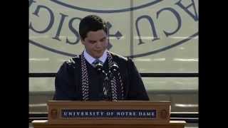Michael O'Brien Delivers Valedictory Address, 2012 Commencement Ceremony