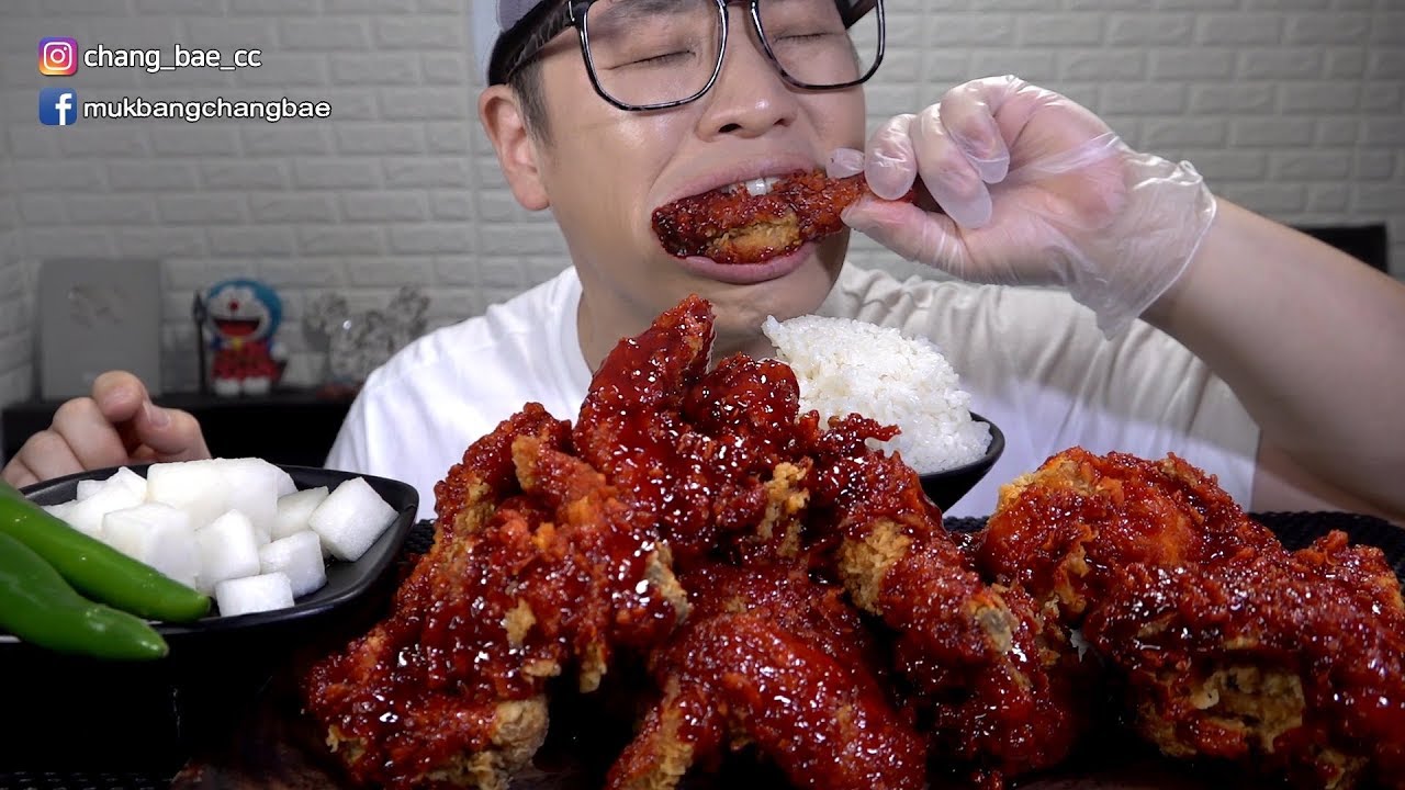 sub l 먹방창배tv 매운치킨이 먹고싶을때 먹자 Spicy Chicken mukbang koreanfood asmr copy