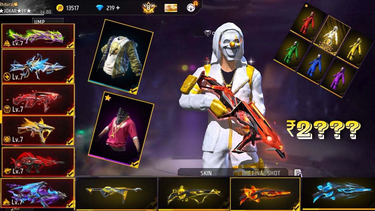 Free fire id sell ₹2000 | Free fire prime level 8 id sell | Evo gun max id sell | Under 500 id sell
