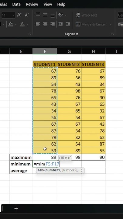 Mastering Excel Functions: MAX, MIN, and AVERAGE Explained IN HINDI ...