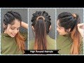 High twisted ponytail hairstyle  messy ponytail hairstyle for long to  medium  hair