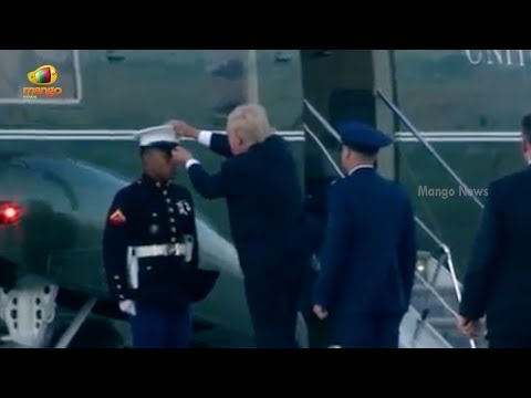 Incredible Moment | Us President Donald Trump Puts Rock Solid Marine's Hat | Mango News