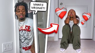 Crying With The Door Locked Prank On WOODA..