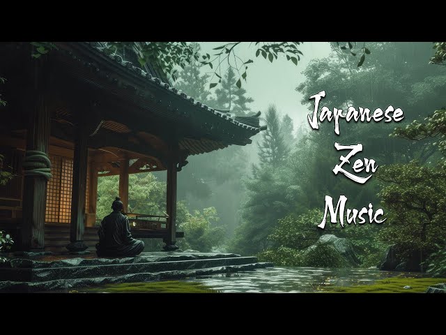 Tranquil Rainy Day at the Temple - Japanese Zen Music For Meditation, Healing, Deep Sleep class=