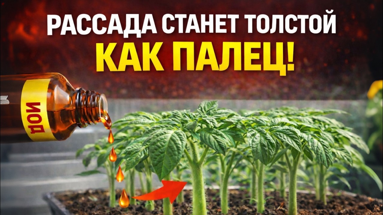 2 КАПЛИ ЙОДА И ЛОЖКА ГОРОХА — РАССАДА СТАНЕТ ТОЛСТОЙ, КАК ПАЛЕЦ!