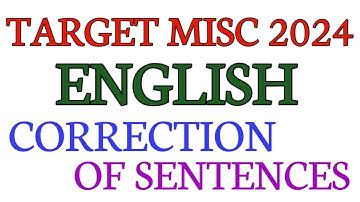 CORRECTION OF SENTENCE 2/PSC MISC MAINS 2025/CORRECTION OF SENTENCE IN ENGLISH GRAMMAR/MISC, WBCS