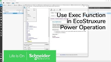 How to Use Exec Function in Power Operation | Schneider Electric Support