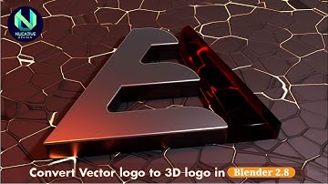 3d logo : vector logo to 3d logo in blender 2.8 | Blender tutorial