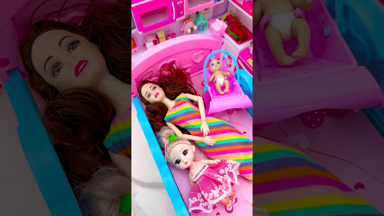 Satisfying With Unboxing Barbie Family Bunk Bed Toys, ASMR Video 