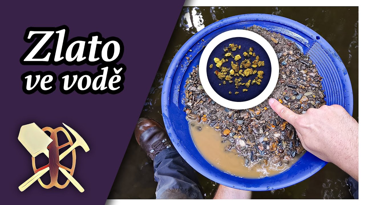 🪄 Prachové zlato na dně Krchlabického potoka - Rýžování zlata 2023