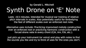 E Synth Drone for Ear Training & Improve Practice