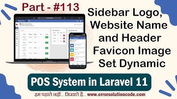 Laravel 11 Sidebar Logo, Website Name and Header Favicon Image Set