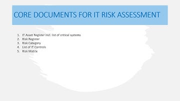 Core Document in Information Security - IT Risk Assessment