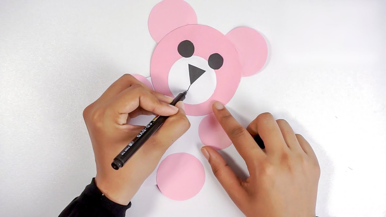 kids-crafts-diy-teddy-bear-with-papers-by-craftikids-youtube