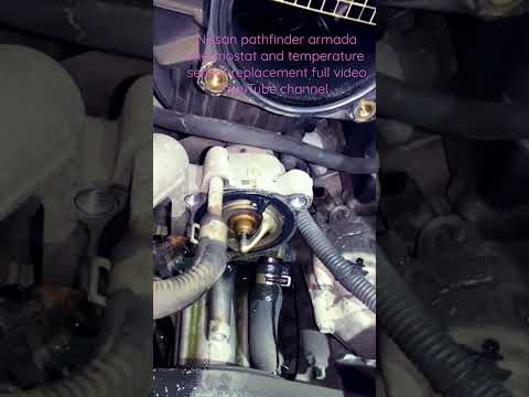 2005 NISSAN PATHFINDER ARMADA TEMPERATURE SENSOR AND THERMOSTAT REPLACEMENT DIY