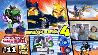 Angry Birds Transformers Part 11!  Unlocking Goldbite Grimlock, High Octane Bumble Bee & 2 More!!