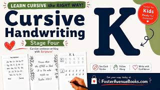 Cursive Handwriting Lesson: Letter K | Scripture Writing | Book 4