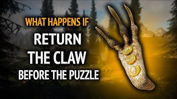 Skyrim ٠ What Happens if you Return the Golden Claw to Lucan Valerius Before the Puzzle