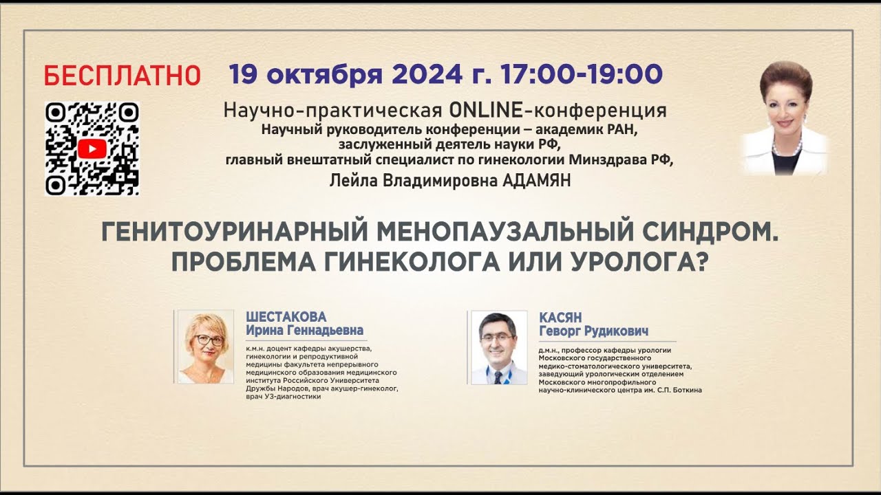 Генитоуринарный менопаузальный синдром. Проблема гинеколога или уролога?