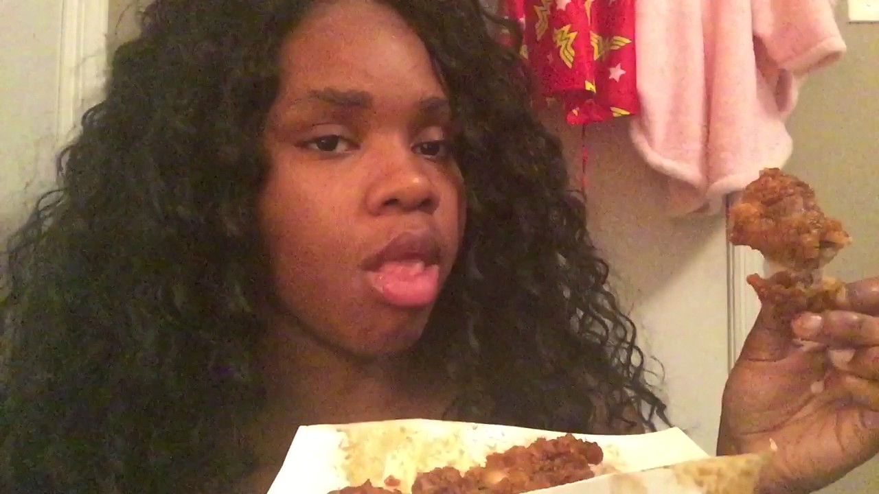 ASMR eating GIANT chicken wings